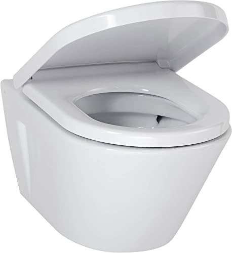 Ben Sito Hänge-WC mit Tiefspül Nanobeschichtung Tornado-Spülung Weiß - Wand-WC - Keramik – Bild 5