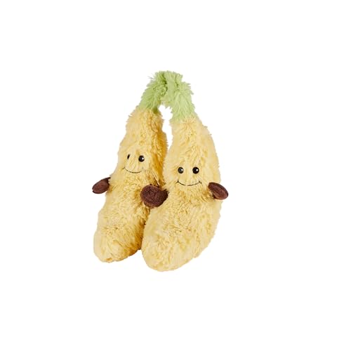 Warmies Warm Hugs Bananas Microwavable Plush Toys with French Dried Lavender Scent, Fully Heatable Cuddly Toy for Anxiety and Pain Relief