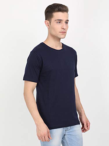 Image of FLEXIMAA Men's Cotton Round Neck Plain Half Sleeve T-Shirt