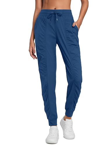 Image of CRZ YOGA Ease Line Joggers 26 inch /28.5 inch /30.5 inch | Casual, Lightweight, Ruched Design, Pockets, for Women