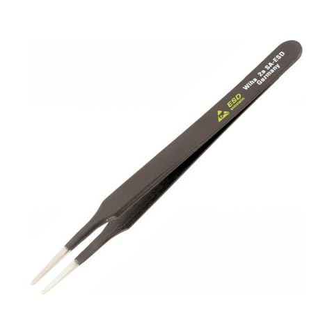 Wiha 44505 Flat Round Professional Quality ESD Tweezers with Smooth Sides by Wiha Cover