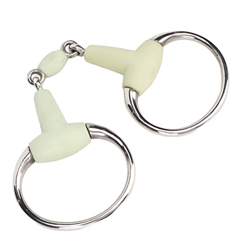 Jopwkuin Horse Mouth Bit, Portable Stainless Steel Flavor Horse Mouth Snaffle Bit Easy to Control for Training