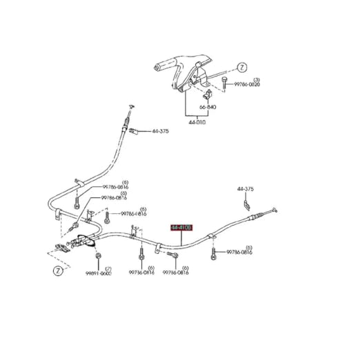 Cable freno coche trasero repuesto OEM 44410 para Mazda GG 2002-2012 de freno mano 5