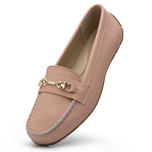 KORDAL Women's Comfortable & Lightweight Leather Loafers Slip-Ons Driving Mocs