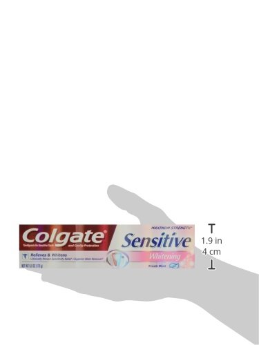 Colgate Sensitive Toothpaste, Whitening - Fresh Mint Gel Formula - 6 Ounce, 1 Pack #TOP5