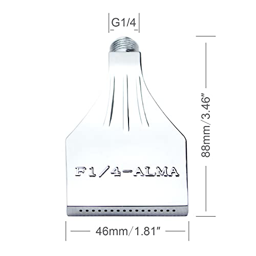 Image of Flat Nozzle G1 /4 Male Thread Aluminium Alloy Air Blow Off Flat Jet Nozzle