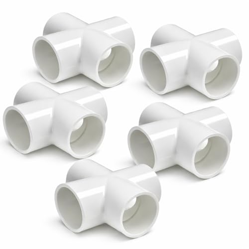 Image of DEHRAN UPVC Cross Tee 1 Inch(25mm) Pipe Fitting for Water Pipe Connection & Plumbing Work