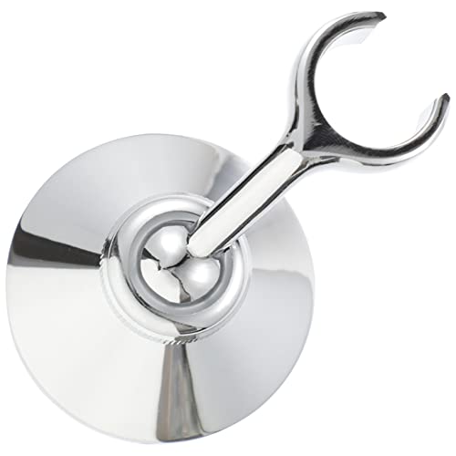 Soporte de boquilla de ducha ajustable cromado y metálico para accesorios de baño de pared 2