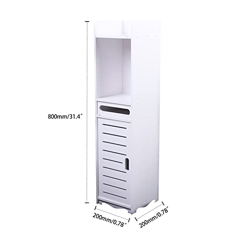 Acesunny Badkamerkast, hoge kast, badplank, opbergkast, 20 x 80 cm, vrijstaande badkamerkast, hoge kast, badplank, kast - Afbeelding 4