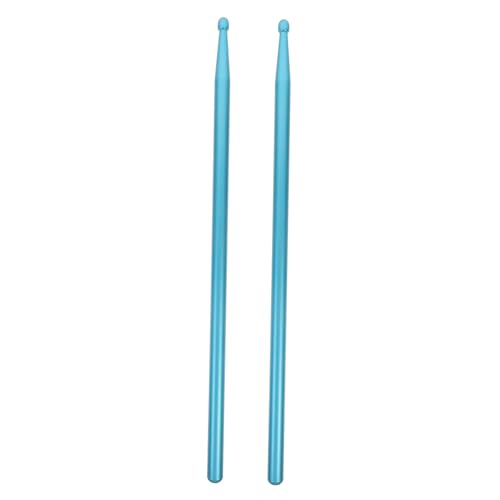 Baquetas de metal profesionales para percusión, con agarre ergonómico y cómodo, pesadas para práctica, ideales para principiantes y entusiastas, color azul miniatura 1