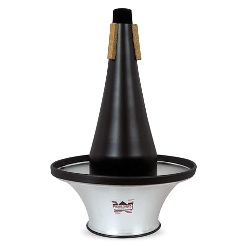 Denis Wick Adjustable Cup Mute for Bass Trombone, 5533 - Hand-Spun Aluminum Mute and Adjustable Cup Position for Varied Tone - Ideal for Practice, Performance & Recording - 11.81 x 9.45 x 9.45 Inches