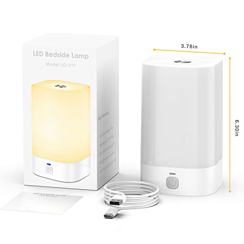 Night Light Bedside Lamp For Bedroom Living Room, Led Bedside Touch Sensor Lamp With Dimmable Warm White Light & Rgb Color Changing Night Lamp Usb Rechargeable Nursery Night Light For Baby Kids Adults #TOP5