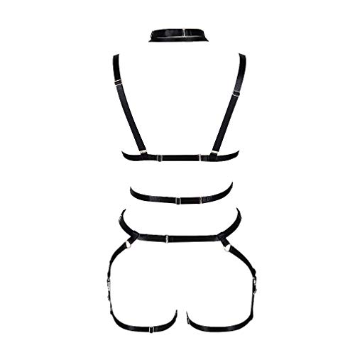 Vrouwen Punk harnas lichaam volledige Strappy heupgordels EDC Dance Rave Wear - Afbeelding 6