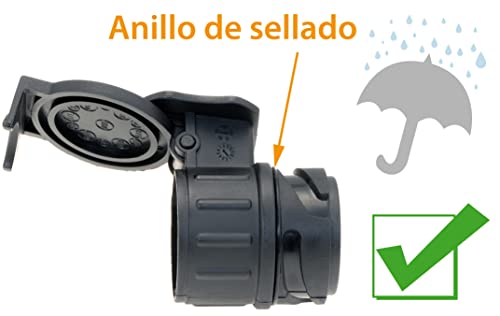 Miniatura 5 de Valonic Adaptador Enchufe Remolque - 13 A 7 - Accesorios Para Caravana, Coche, Camión, Porta Bicis - 13 Pines A 7 Pines