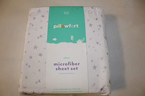 Pillowfort Sports Soccer - Juego de sábanas de algodón de 3 piezas, diseño de mármol gris, tamaño individual