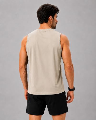 Image of CHKOKKO Sleeveless T Shirts Gym Vest for Men Workout Premium Cotton Blend