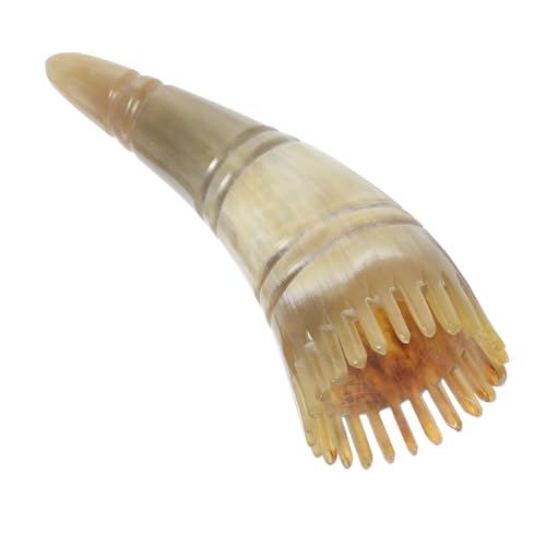 Healeved Peine De Masaje Peine Alisador Champú Contra La Caspa Cerda Para El Cuero Cabelludo Raspar Sostuvo Bocina Chatarra Raspador Cepillo Para El Pelo Aclarando Cuernos Khaki