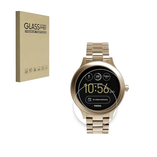 HYGMOCC Pellicola salvaschermo per Fossil Q Venture Gen 3 Smartwatch Pellicola in vetro temperato, durezza 9H, antigraffio, alta definizione, senza bolle (2 pezzi)