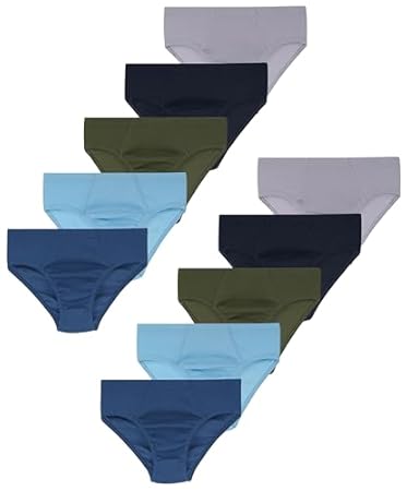 LOREZA ® 10 Jungen Slips aus 100% Baumwolle Unterhosen Unterwäsche 92-170