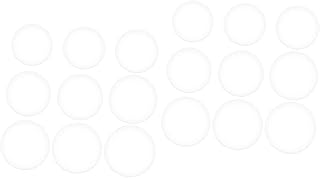 UKCOCO Screen Glass Protector 18 pcs Protector Cover Watch Scratch Clear Anti- Round Hard Anti-scratch Film for with Universal Glass Mm Anti Compatible Portable Portable Screen