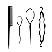 Clyhon 4Pcs Set Capelli Professionale Che Designa Attrezzo Intrecciare I Capelli Accessori Creatore Del Ponytail Del Panino Dei Capelli Fare Kit Per I Tipi Di Tutti I Capelli