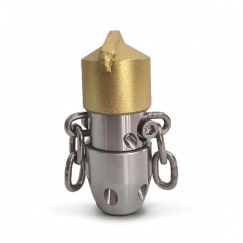 Rotating Sewer Nozzle Compact Cleaning Tip Heavy Duty Drain Cleaning Nozzle for Plumbers, Homeowners, Drains, Sinks 1-2-Inch 40L-Min B