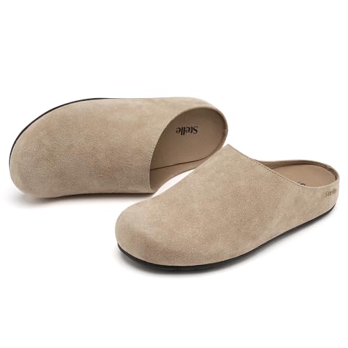 Stelle Suede Cork Footbed Clogs