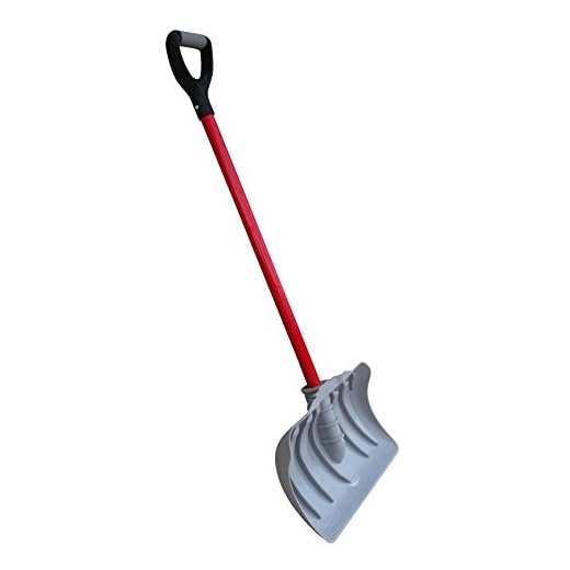TABOR TOOLS Snow Pusher with Fiberglass Handle, 18 Inch Wide Blade, Snow Shovel with Comfortable D Grip Handle. J219A. (Snow Pusher, Long 35 Inch Handle)