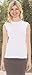 ESTEEZ Medium White Undershirt Tank top for Women - Summer Cotton Long Fitted Halter Shirts (EX801110WHITEM)
