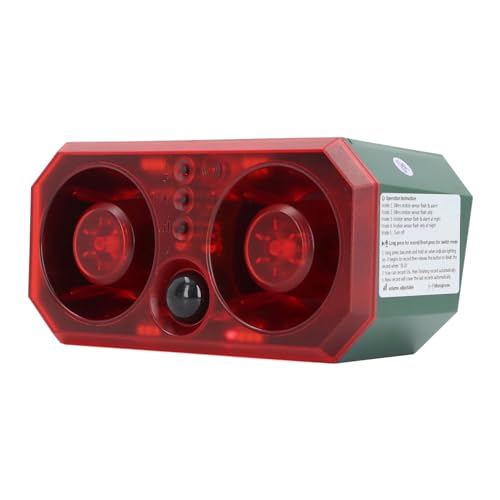 Sxhlseller Luces de Alarma para Perros Ladrando, Impermeables, 13 Tonos, Sensor de Movimiento, Alarma de Granero de Granja, Luces de de Seguridad Solares