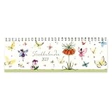 Tischkalender Schmetterlinge 2027 – Wochenplaner 32 × 10,5 cm: Blumen