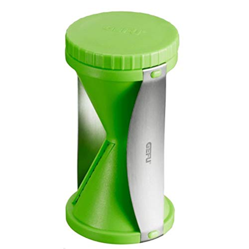 Gefu ge89303 Spirelli Taille-légumes Acero Inoxidable 12,5 x 7,5 x 16 cm, Acero Inoxidable, Verde Oscuro, 12.5 x 7.5 x 16 cm