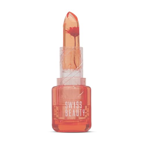 Image of Swiss Beauty Jelly Bloom pH Lip Balm | Colour-Changing Tint | Hydrating | With Vitamin E | Vegan | Paraben-Free | Cruelty-Free | 3.6g, Shade- Coral Kiss