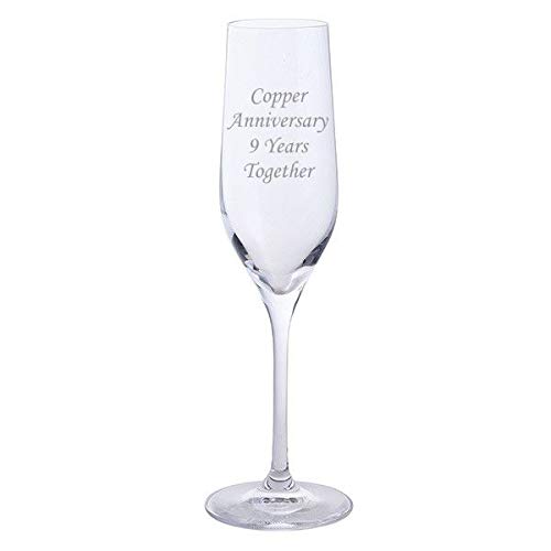 Paire de flûtes à champagne Dartington 9 ans de mariage Séba Cadeaux idée cadeau