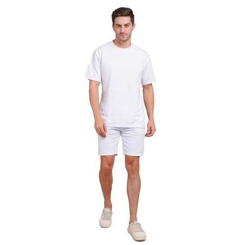 Image of Men's Cord Set T-Shirt and Shorts | Casual Matching Outfits for Men | Comfortable Summer Activewear, Gym, Sports & Lounge Wear | Night Wear Suit for Men