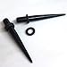 BodyJ4You 36PC Gauges Kit Black Acrylic Taper Plug 14G-00G Ear Stretch O-Rings Piercing Jewelry