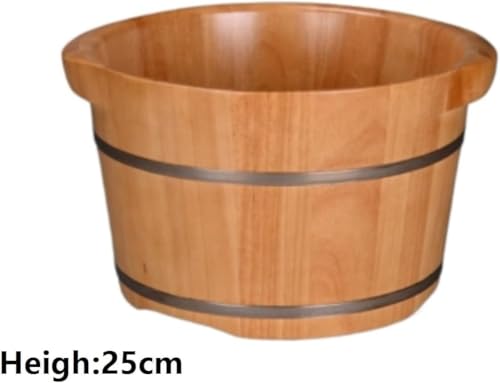 Barril para baño de pies de madera sin tapa miniatura 2