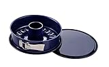Dr. Oetker Springform Ø 26 cm Back-Liebe Emaille – Inklusive Flach- und Rohrboden – Schnitt- & kratzfestem Emaille-Boden – 26er Kuchenbackform mit extra hohem Rand in Dunkelblau