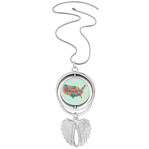 Collier ailes d'ange rotation pendentif idée cadeau anniversaire femme