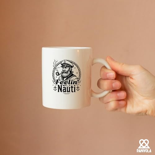 Taza de cerámica blanca de 11 oz Panvola miniatura 5