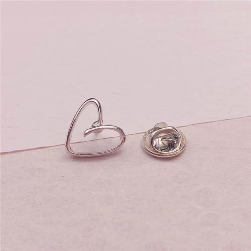 Image of 8Pcs Leaf Star Heart Brooch Pin Little Leaf Lapel Brooch Silver Gold Plated Star Lapel Brooch Pin for Women Men Birthday Jewelry Gift Jacket Dresses
