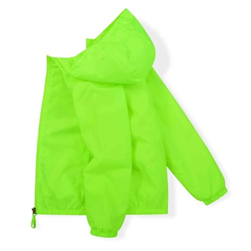 Image of SUNDAY ROSE Boys Windbreaker Jacket Hooded Lightweight Windroof Water-resistant Outdoor Coats for Kids