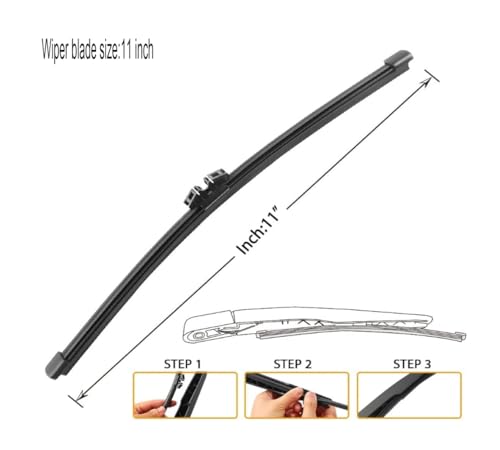 Windshield Wiper Blade Replacement For 2011-2018 Ford Explorer 26+22 Inchs Front Windscreen Wiper Blade And 11 Inchs Rear Window Wiper by Luftzeuge - Used condition - Image 2