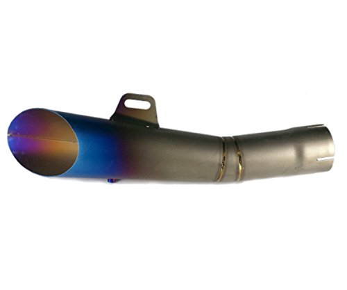 焼きチタンマフラー　50.8 バイクサイレンサー　美品！ 汎用 GPショートサイレンサー φ50.8 50.8mm 缶型 カーボン