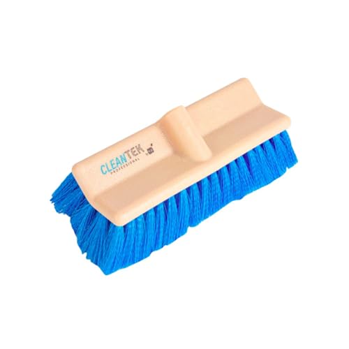 Image of Restaurantware-Brush Head ONLY: Clean Tek Professional 9.5 Inch Bi-Level Brush Head, 1 Stiff Bristle Deck Cleaning Tool - Handle Sold Separately, Heavy-Duty, Wood Scrubber, for Cleaning Deck Stain