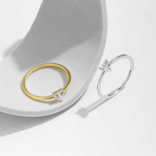 Anillo de moissanita Au58as en forma de corazón con brillo clásico duradero 3