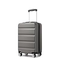 Kono 20 Inch Cabin Suitcase | Lightweight Hard Shell Luggage | TSA Lock | Dual Spinner Wheels | Small Hand Luggage for Travel & Business (Grey,55x35x22cm)