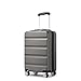 KONO Koffer Trolley Handgepäck Kabinenkoffer Leichte Hartschalengepäck mit TSA-Schloss und doppelte Spinnrollen für Reisen und Business 55x35x22cm, Grau