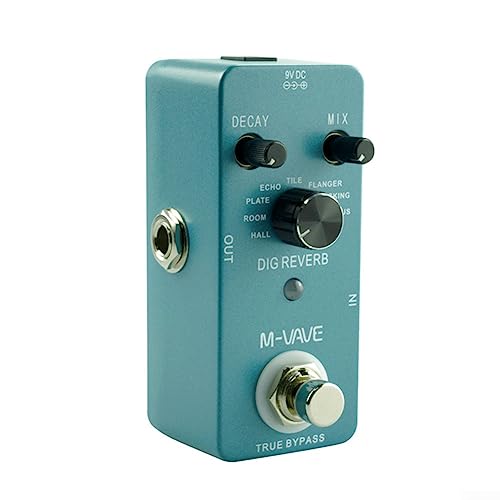 Pédale d’effet de guitare numérique M-VAVE DIG REVERB professionnelle avec 9 modes de réverbération - Les Beatles, Paul McCartney, John Lennon, RIngo Starr, George Harrison Pédale d'effet de guitare numérique M-VAVE DIG REVERB professionnelle avec 9 modes de réverbération – Image 3