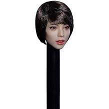 Super Duck SDH023C 1/6 Scale Female Doll Head Sculpt, Facial Expressive Short Hair Female Head Sculpture